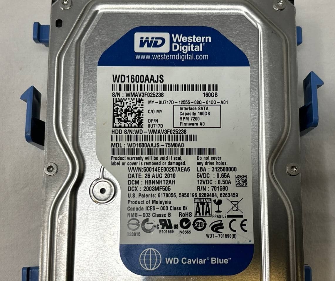 Western Digital WD1600AAJS-75M0A0 SATA 3.5" Hard Drive Internal 160GB 7200 RPM