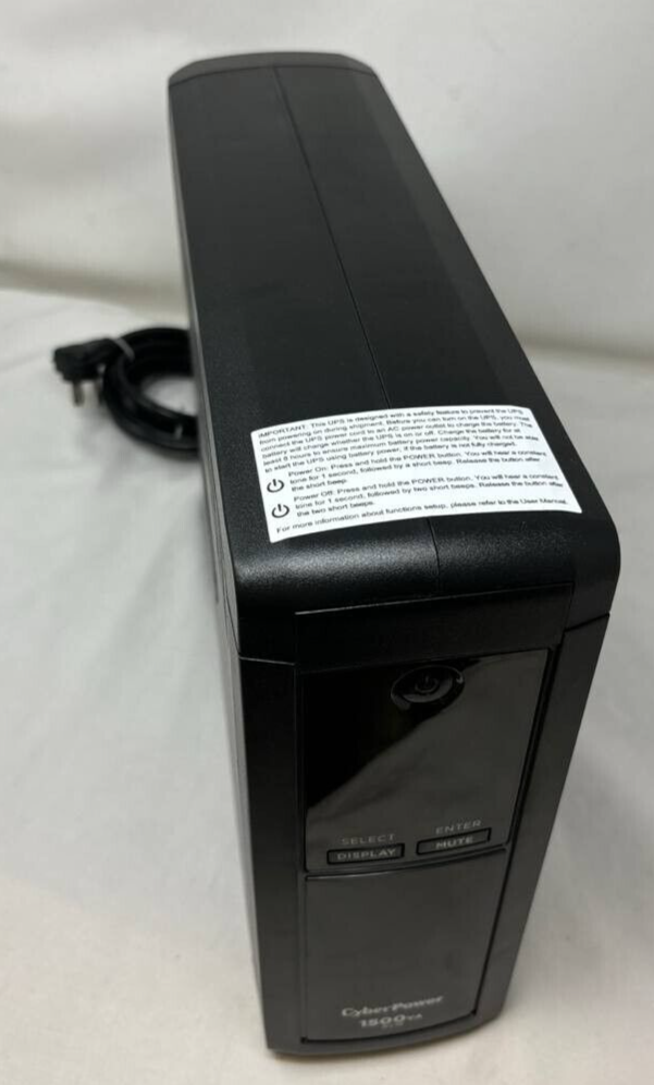 CyberPower CP1500AVRLCD Intelligent LCD UPS AVR Mini Tower System 900W 1500VA