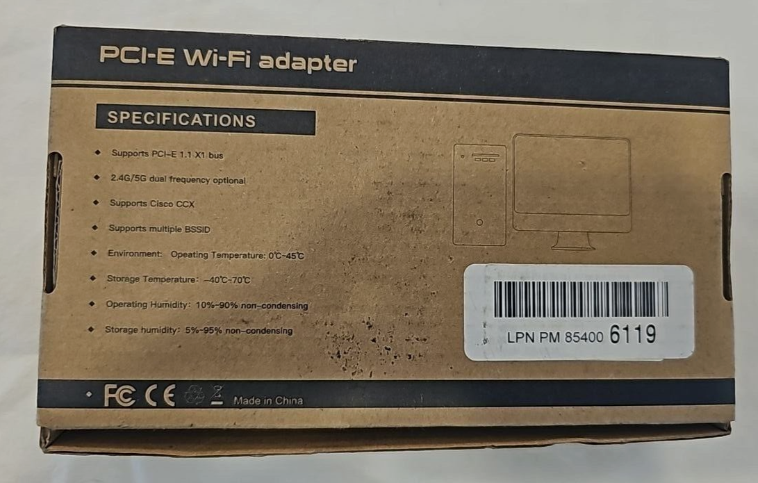 EDUP PCI-E Wireless External Network Adapter Card 3000Mbps WiFi 6 Bluetooth 5.0