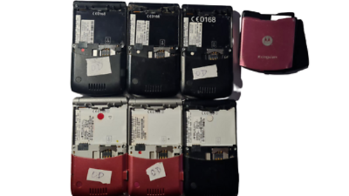 6 Lot Motorola Razr V3 Flip Phone Wholesale used Need Minor Repairs WHOLESALE