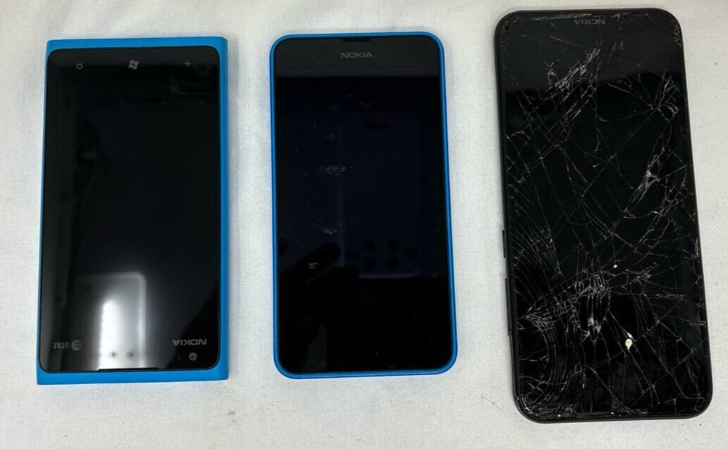 Lot of 3 Phone Nokia C200 Lumia 635 920 6.9" 4G WiFi AMOLED Microsoft READ Repai