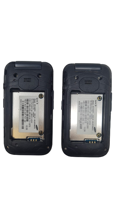 2 Lot Samsung SPH-M370 Sprint Flip Cell Phone CDMA 3G for Replacement Parts