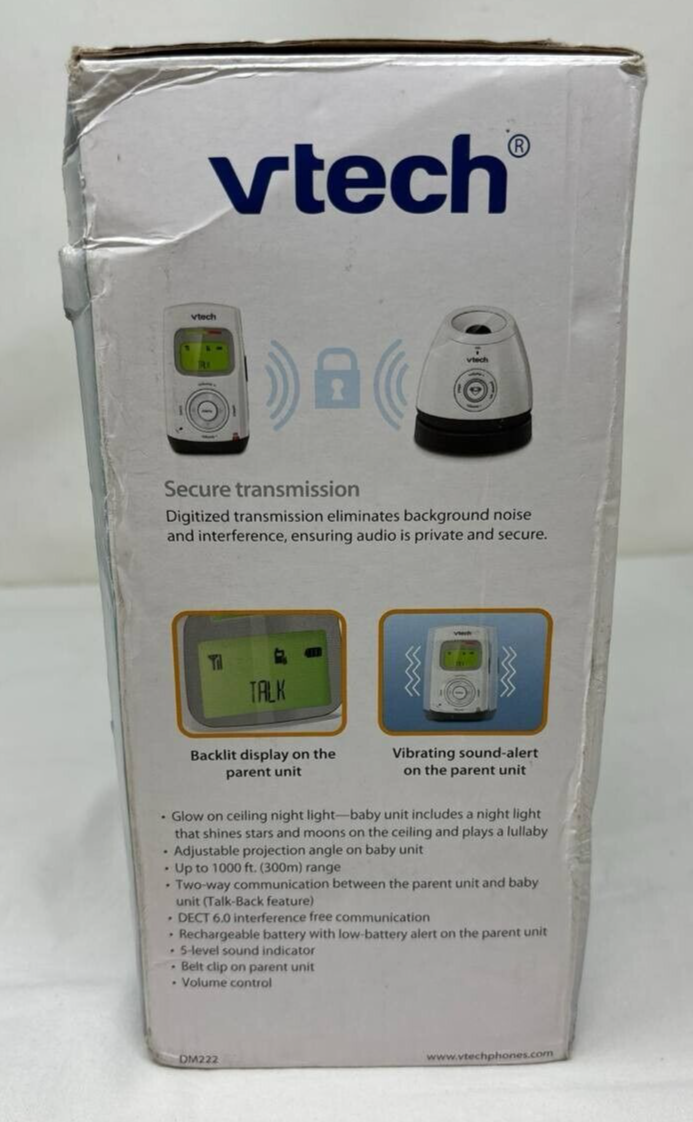 Vtech DM222 Digital Audio Baby Monitor Talk Back with Ceiling Night Light Glow