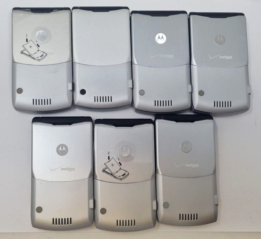 7 Lot Motorola Razr V3m Verizon Silver Used Wholesale Phone connection problems
