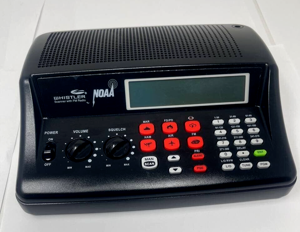 Whistler 300 Channel Desktop Analog Radio Scanner Weather Alerting FM Radio