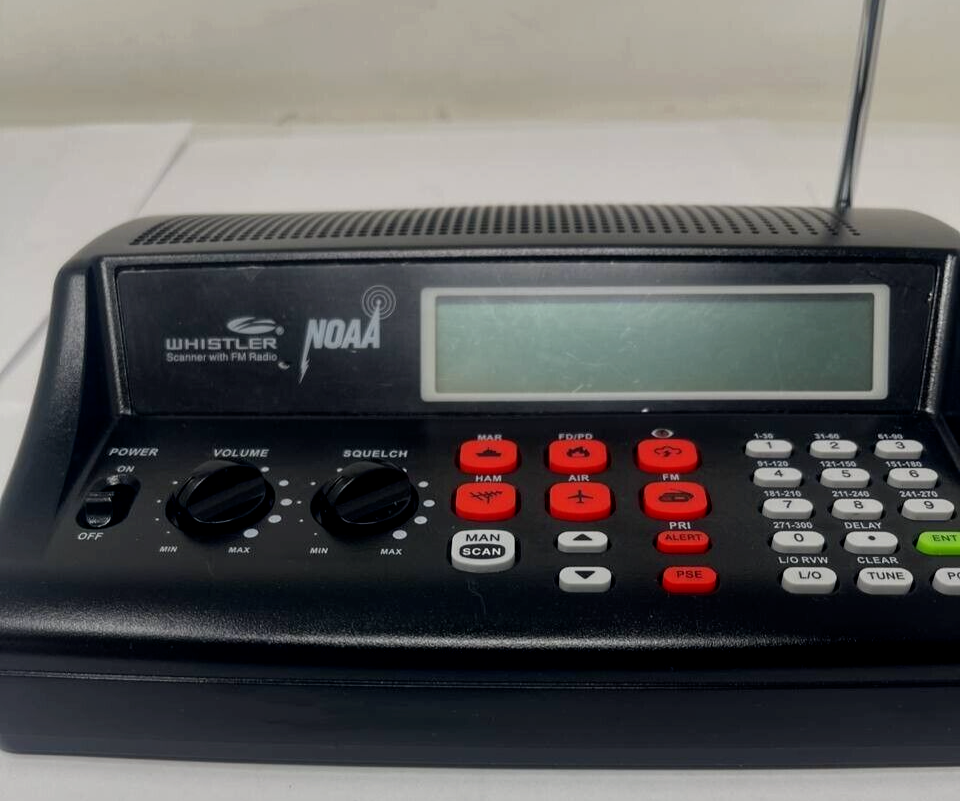 Whistler 300 Channel Desktop Analog Radio Scanner Weather Alerting FM Radio