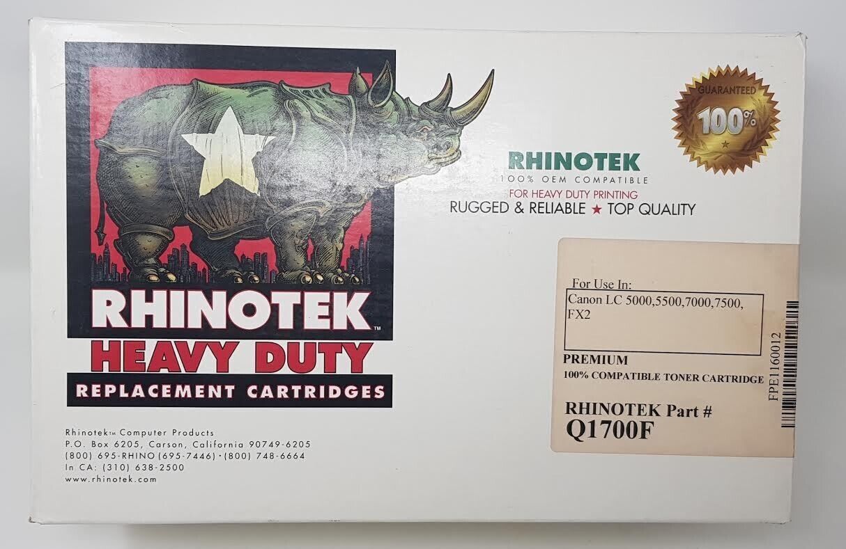 OEM New Rhinotek Toner Cartridge Q1700F for Canon LC 5000 5500 7000 7500 FX2