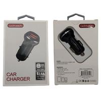 Ceatech 2.4A Fast Car Charger Dual USB Vehicle Power Adapter for Smartphones