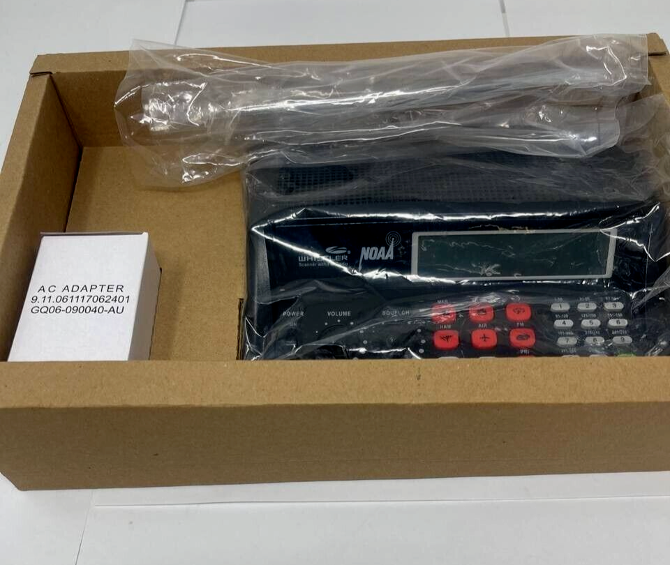 Whistler 300 Channel Desktop Analog Radio Scanner Weather Alerting FM Radio