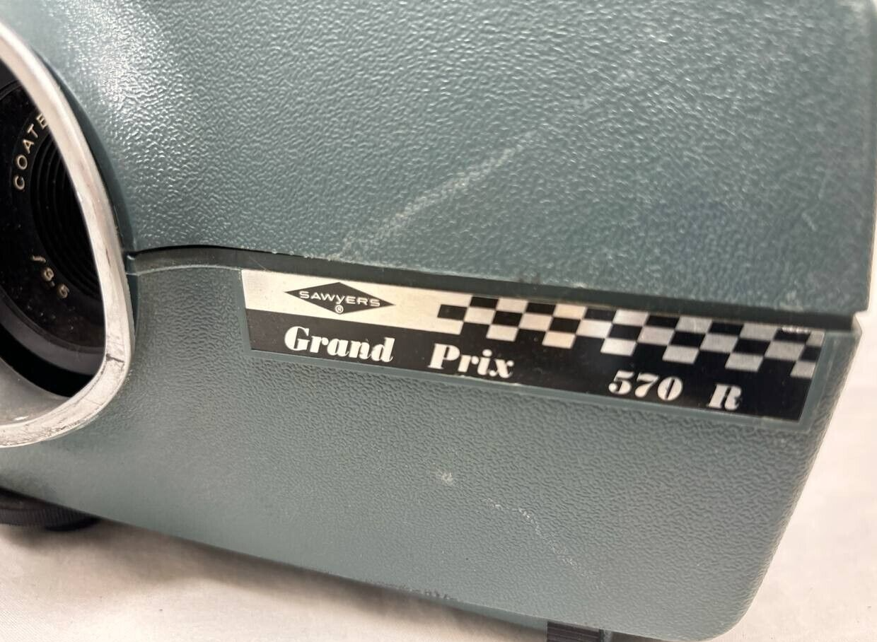 Sawyers Grand Prix 570 R Slide Projector Portable Compact Vintage As Is READ