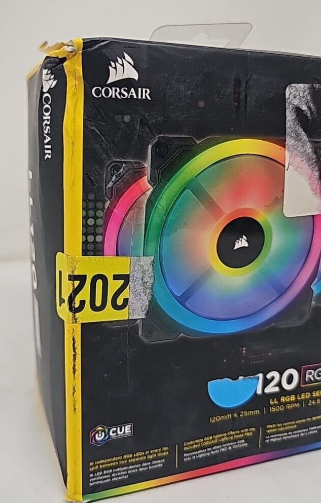 Corsair LL Series LL120 LED PWM Computer Case RGB 120mm 3 Fan Pack Set