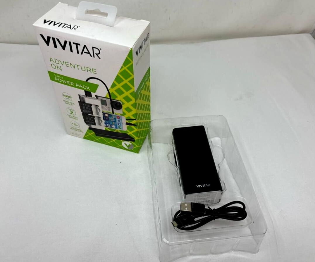 Vivitar Adventure On 2 in 1 Power Pack 4000mAh Battery Charger for GoPro HERO9