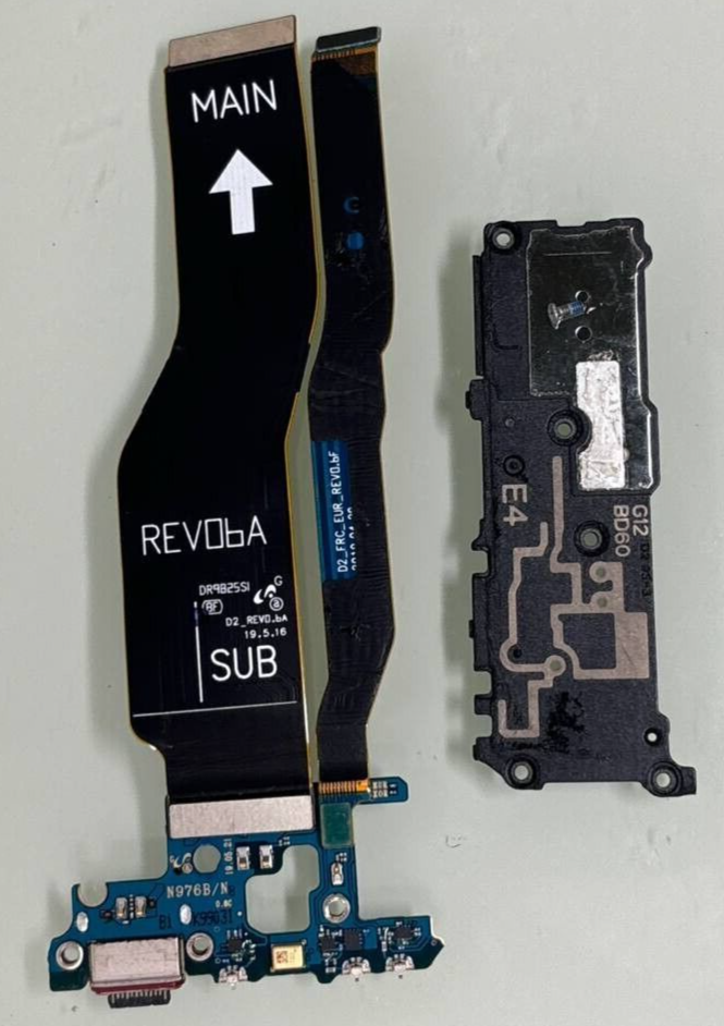 Charging Port Flex Cables & Loudspeaker for Samsung Galaxy Note 10+ N976U 10 plu