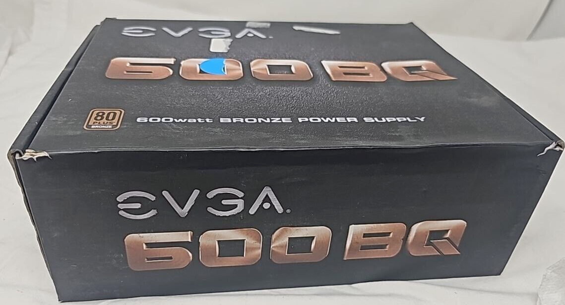EVGA 600 BQ 80 + Plus Bronze 600W Semi Modular FDB Fan Power Supply PSU OEM