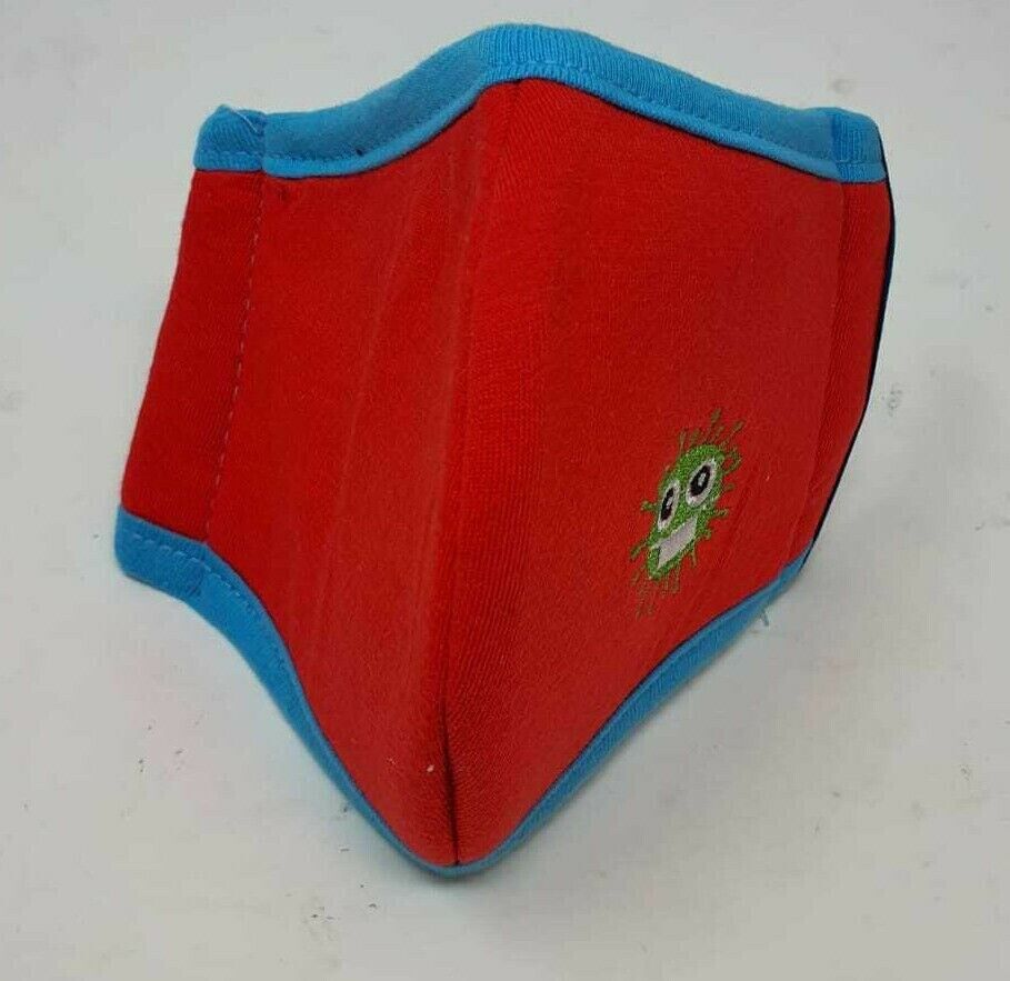 Reusable Cotton Face Mask Protective Red Coral Light Blue Mouth Cover for Kids