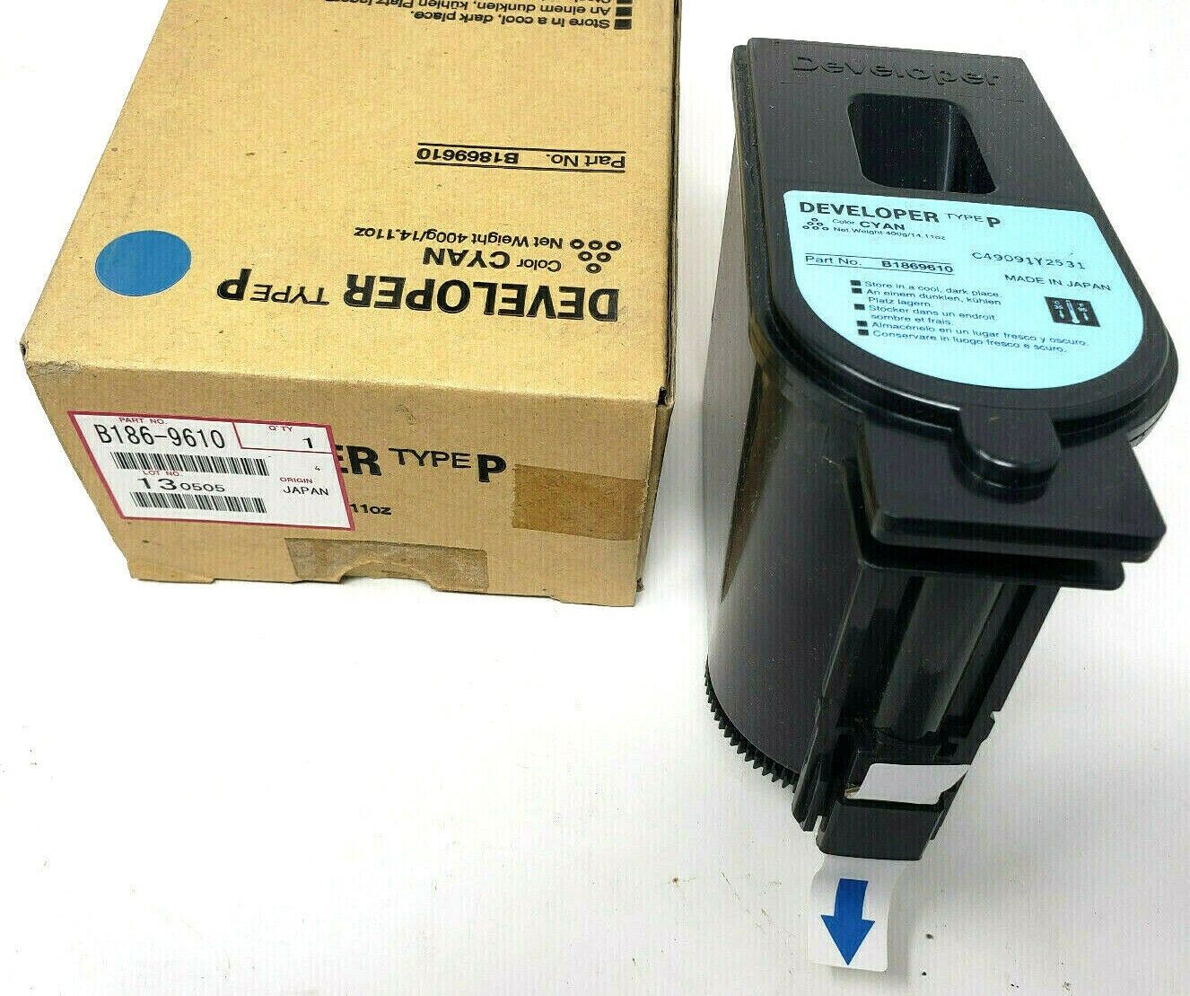 Blue Cyan Toner Developer Type P B1869610 for Ricoh Aficio 3131 SDC-53 Original