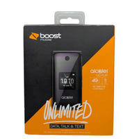 Alcatel Go Flip 4044T Flip Phone 4GB Boost Mobile Locked 2.8" 2 MP 4G LTE Black