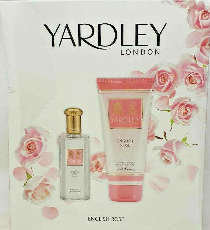 Yardley English Rose Eu the Toilette 1.7Fl oz and Luxury Body Wash 6.8 Gift Set