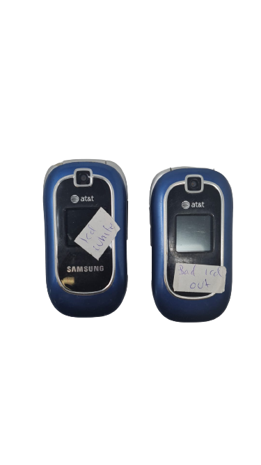 2 Lot Samsung SGH-A237 Blue 2G Flip Phone GSM AT&T A237 Flip Phone Need Repair