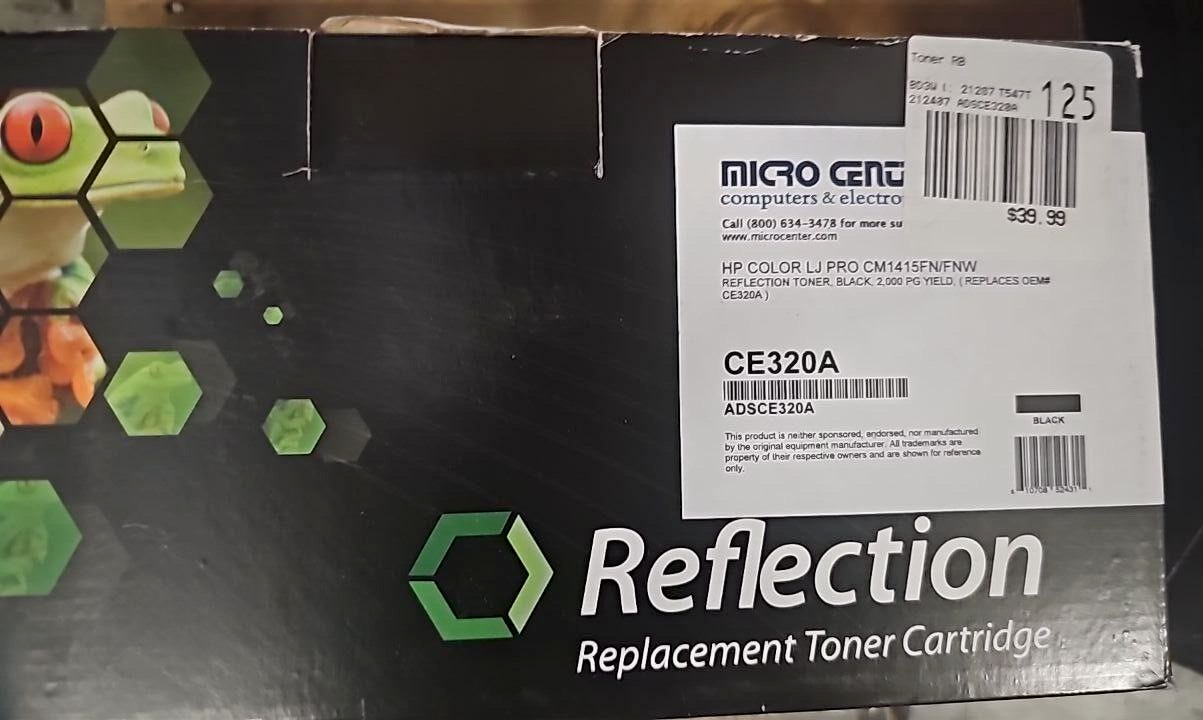 Reflection CE320A Replace Print Toner Cartridge 2000 PG YIELD HP LaserJet Pro