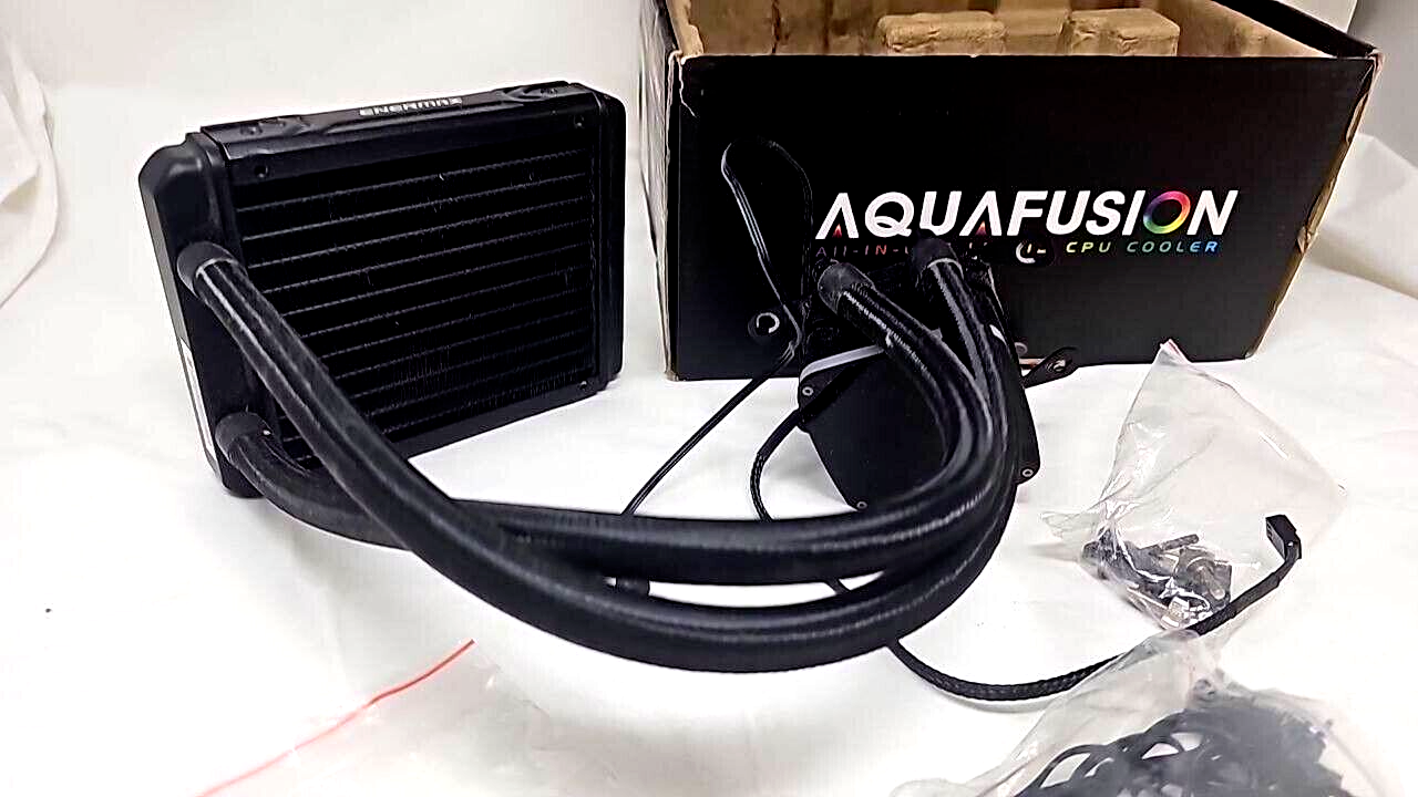 Enermax Aquafusion ADV 120 CPU Water Cooling System 2000 RPM RGB AMD Intel Black