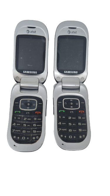 2 Lot Samsung SGH-A237 Blue 2G Flip Phone GSM AT&T A237 Flip Phone Need Repair