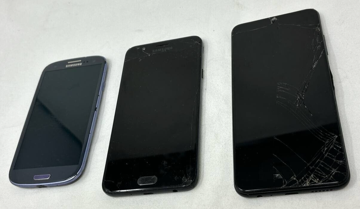 3 Lot Wholesale Samsung Galaxy S3 J7 Prime A03s Untested WHOLESALE As Is Read