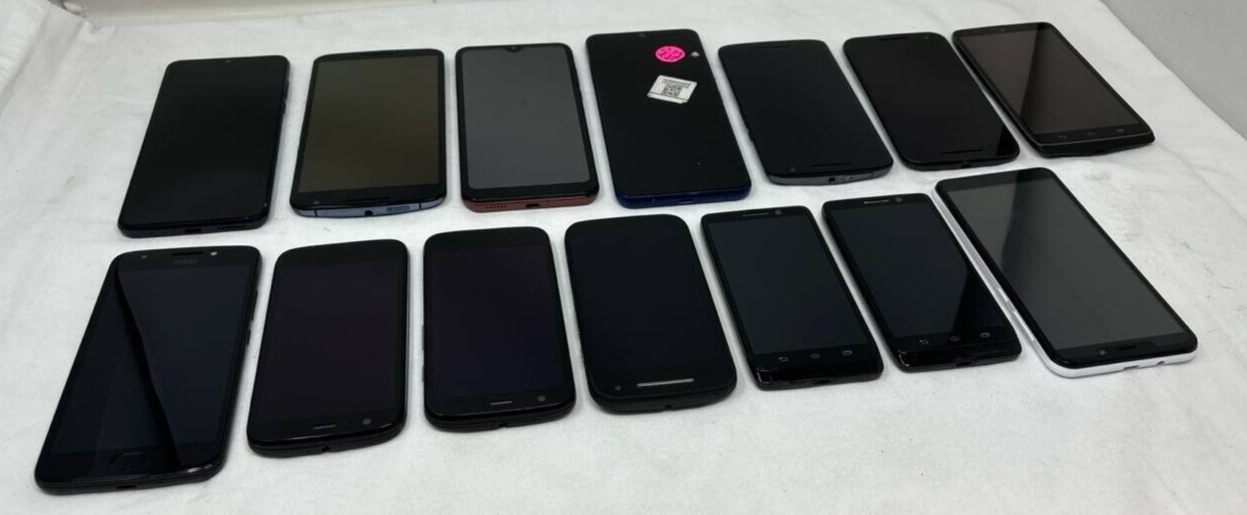 14 Lot Mixed Smartphone Moto G G3 Pure Nexus Samsung Galaxy S22 Ultra Repair