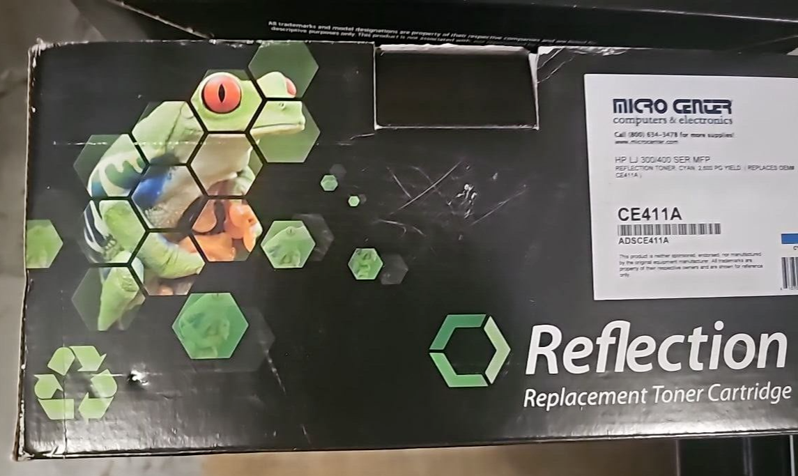 Reflection Replace Print Toner Cartridge Cyan 2600 PG YIELD For HP LJ 300 400