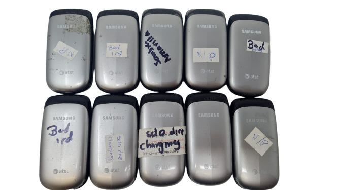 10 Lot Samsung SGH-A107 Flip Phone GSM Wholesale As Is Used A107 CLAM Wholesale