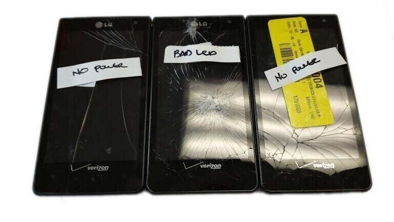 3 lot LG Lucid VS840 Smartphone 4G LTE Android 8GB 4" GPS Verizon Locked Used