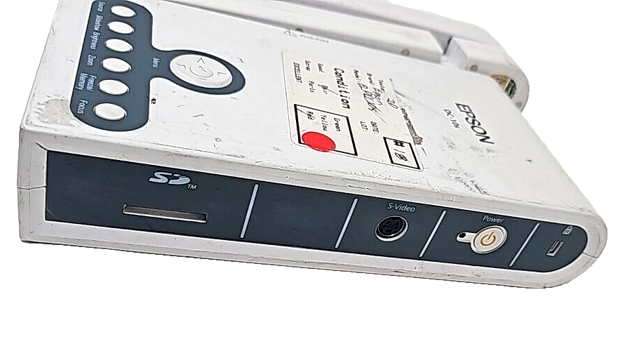 Epson ELPDC10S Portable USB Document Camera Projector HD Parts Only White