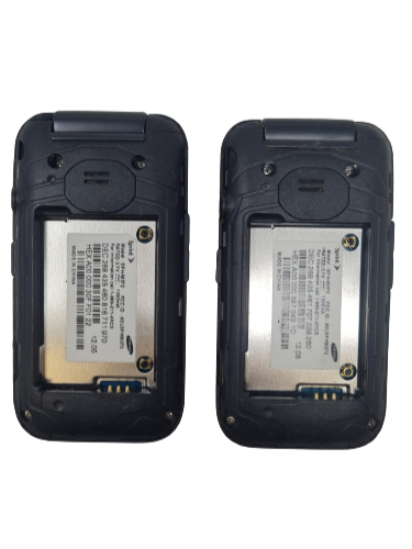 2 Lot Samsung SPH-M370 Sprint Flip Cell Phone CDMA 3G for Replacement Parts