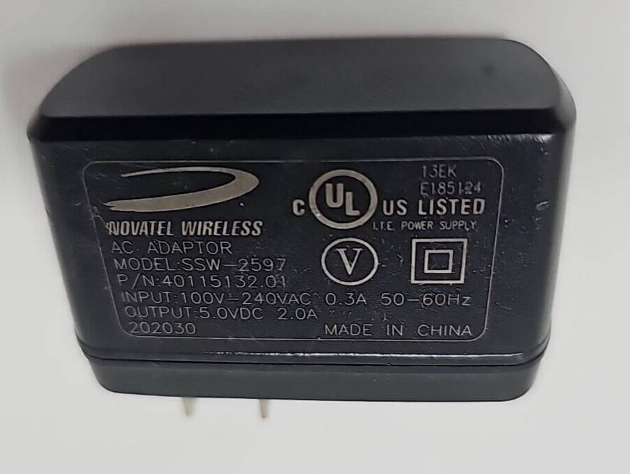 Novatel SSW-2597 USB Wall Charger Universal Cube Power Adapter 5V 2A Black