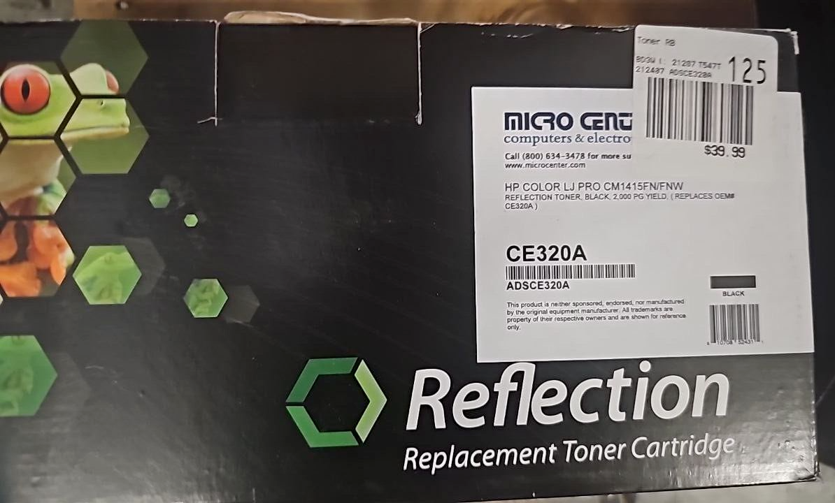 Reflection CE320A Replace Print Toner Cartridge 2000 PG YIELD HP LaserJet Pro