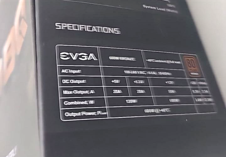 EVGA 600 BQ 80 + Plus Bronze 600W Semi Modular FDB Fan Power Supply PSU OEM