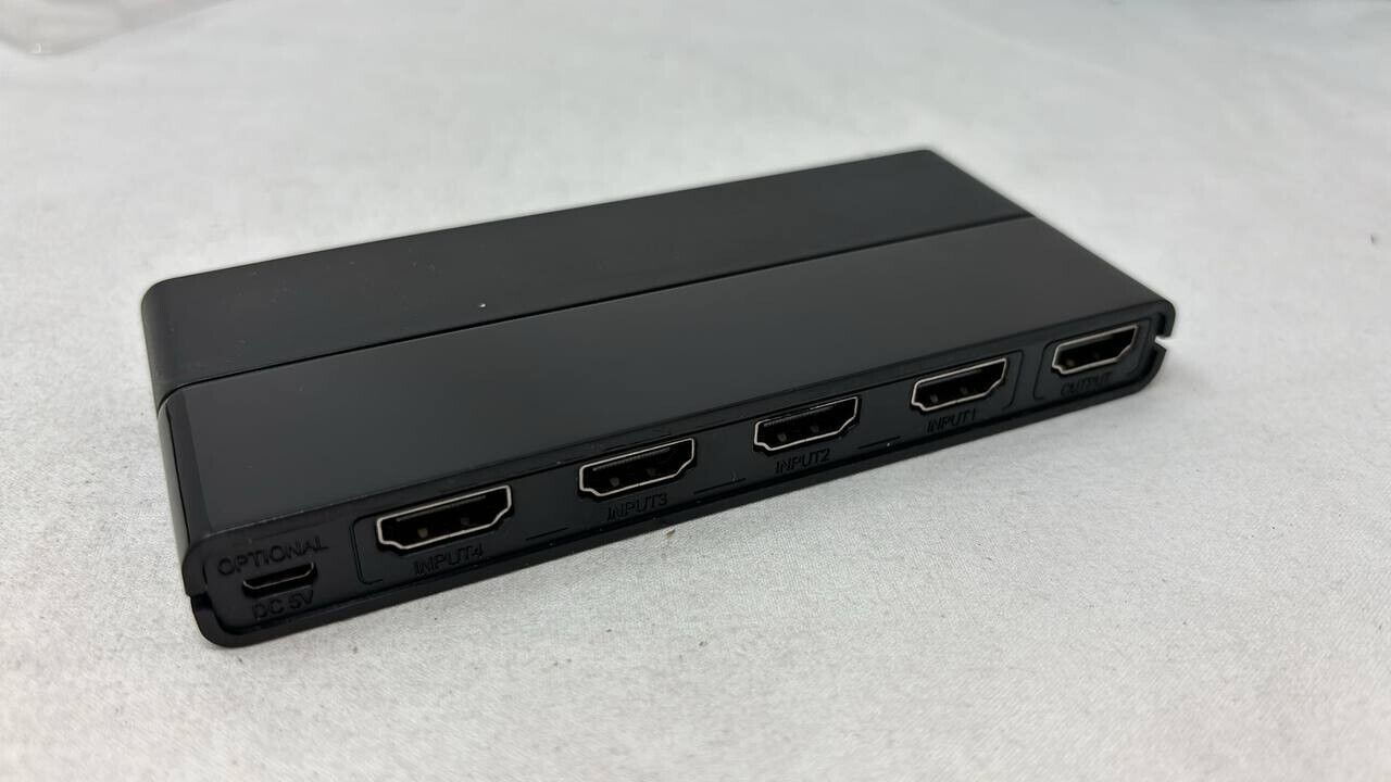 Watch onn 4 Device HDMI Switch with Remote Control for TV Projector Stream Box