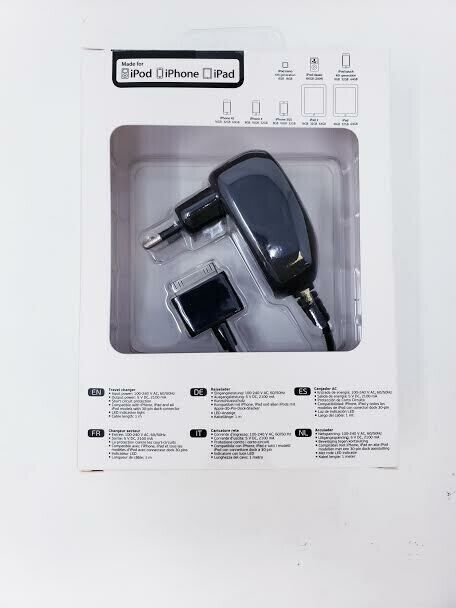 Xqisit Travel Charger for Apple iPhone 3 3S 4 4S iPod iPad 1 2 3 Euro Pin