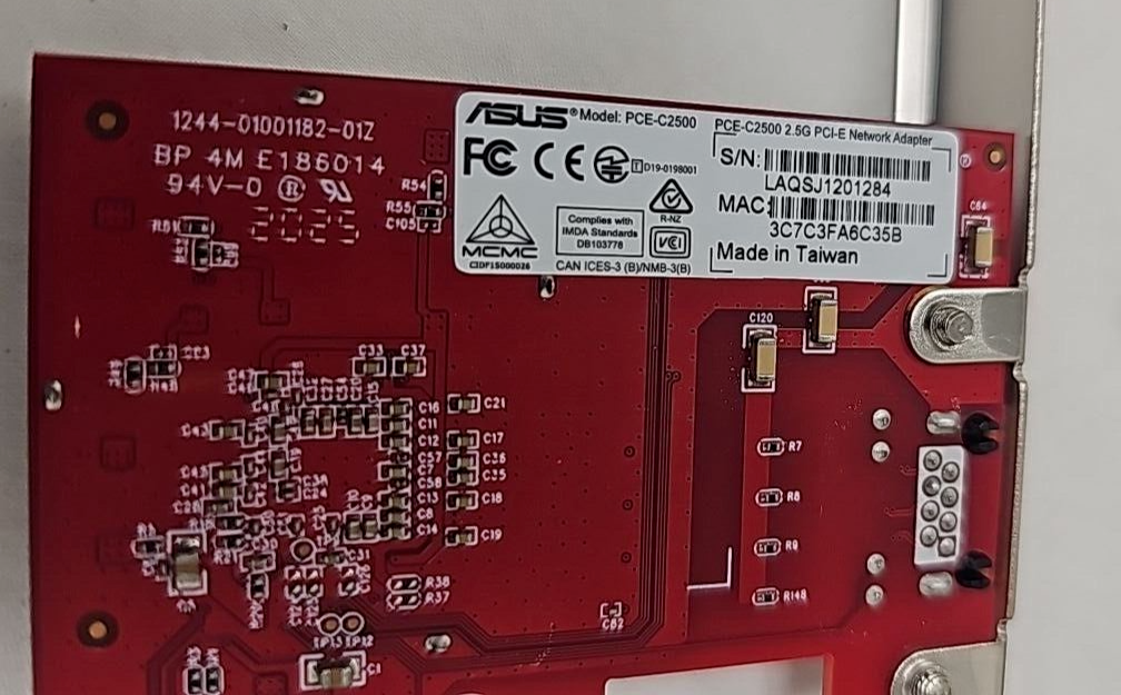 Asus PCE-C2500 2.5G Base-T PCIe Card Network Adapter RJ45 Port for Windows Linux