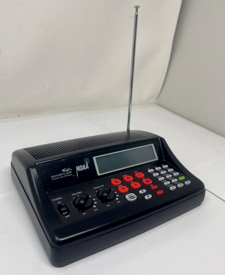 Whistler 300 Channel Desktop Analog Radio Scanner Weather Alerting FM Radio