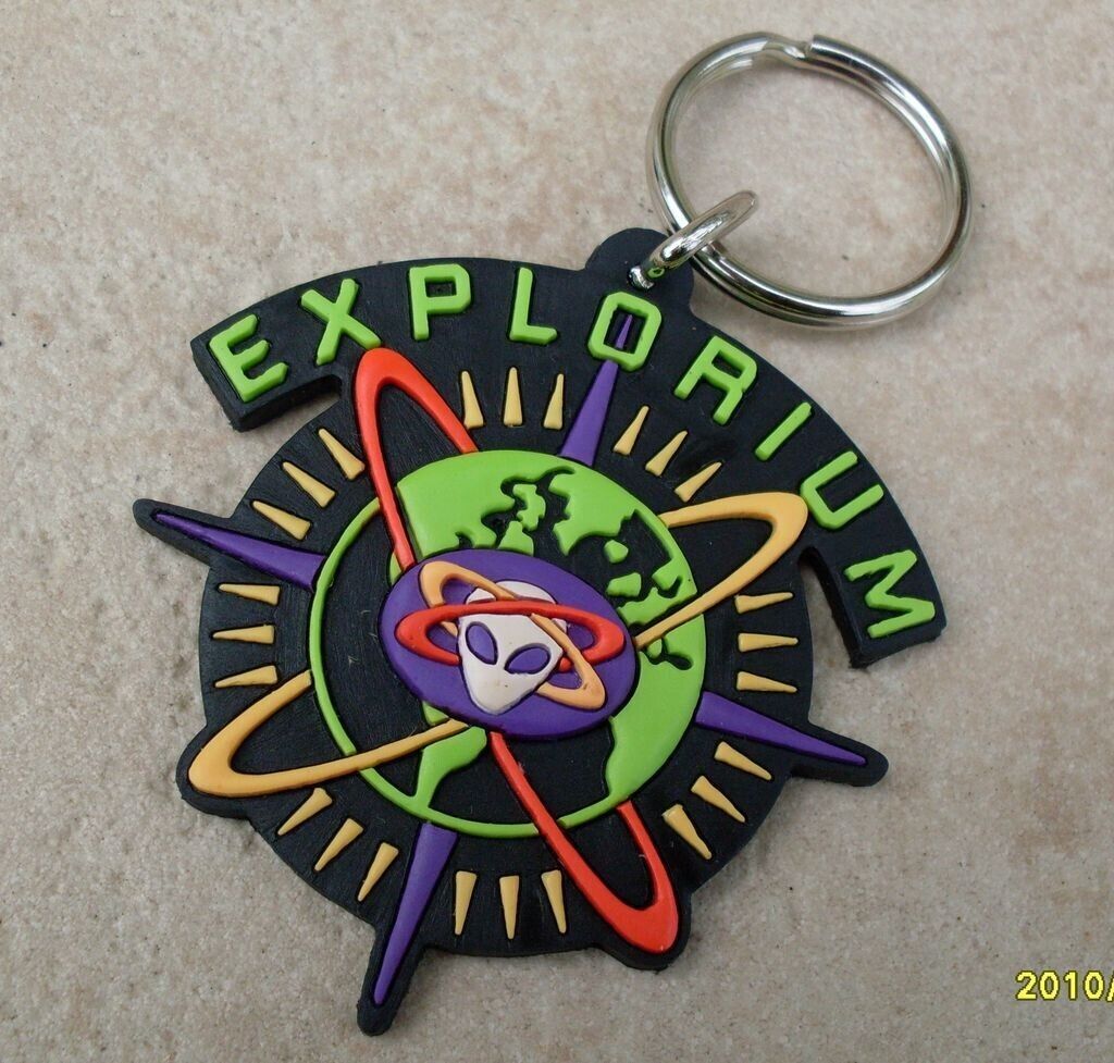 Megaplex KeyChain Ring Sci-Fi Colorful Alien UFO Rubber Lightweight Simple Keys