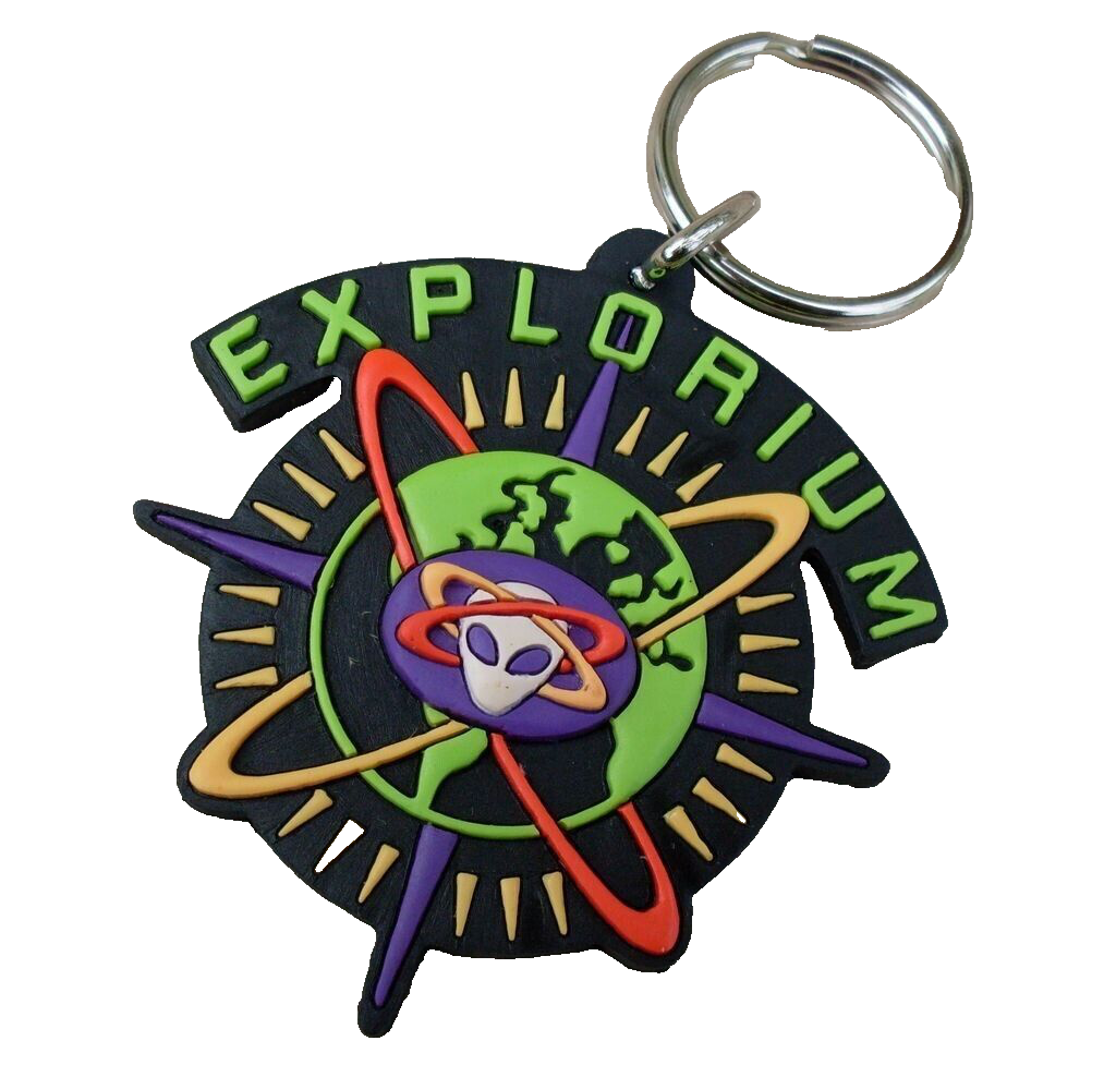 Megaplex KeyChain Ring Sci-Fi Colorful Alien UFO Rubber Lightweight Simple Keys
