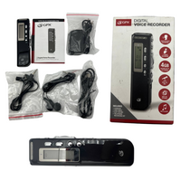 GPX PR047B Digital Voice Recorder 4GB Flash Memory Audio Dictaphone Recorder