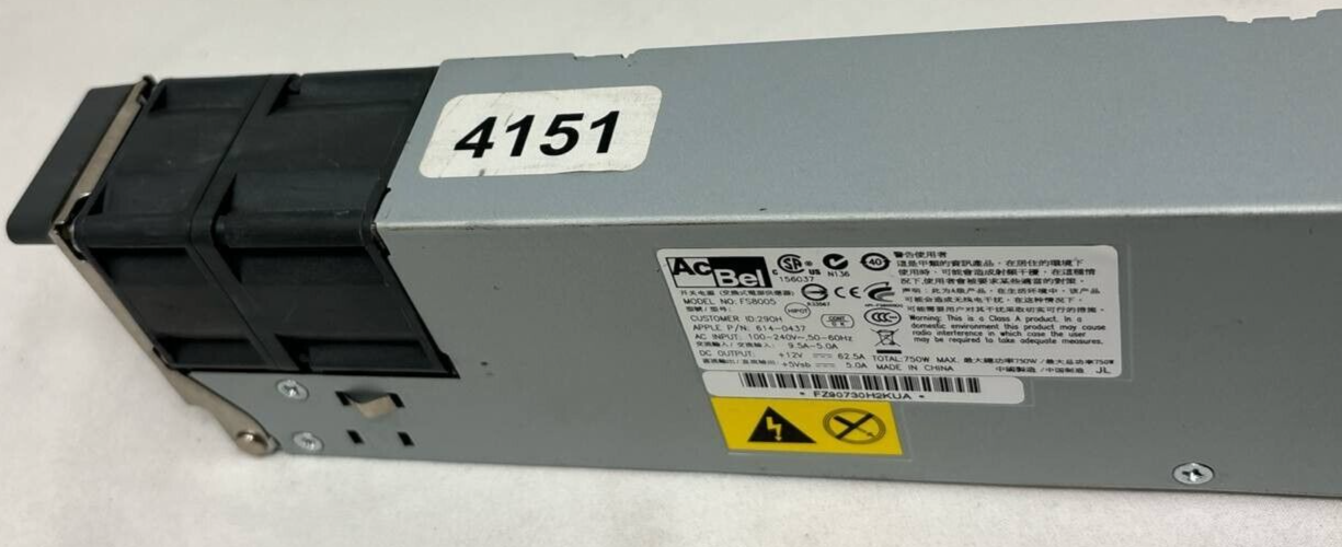 AcBel FS8005 Server 750W Power Supply for Apple xServe 614-0437 Original