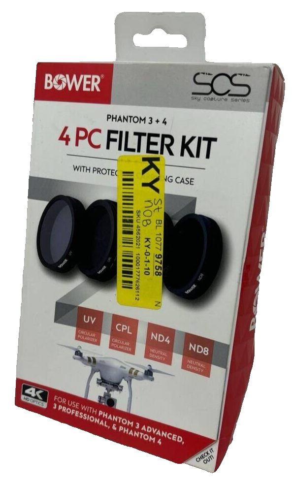 4 Pack Bower Sky Capture Series Filter for Phantom 3 Professional & Advanced