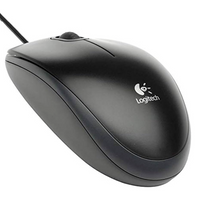 Logitech B100 Wired USB Optical Mouse 3 Button for Laptop Desktop Office Black