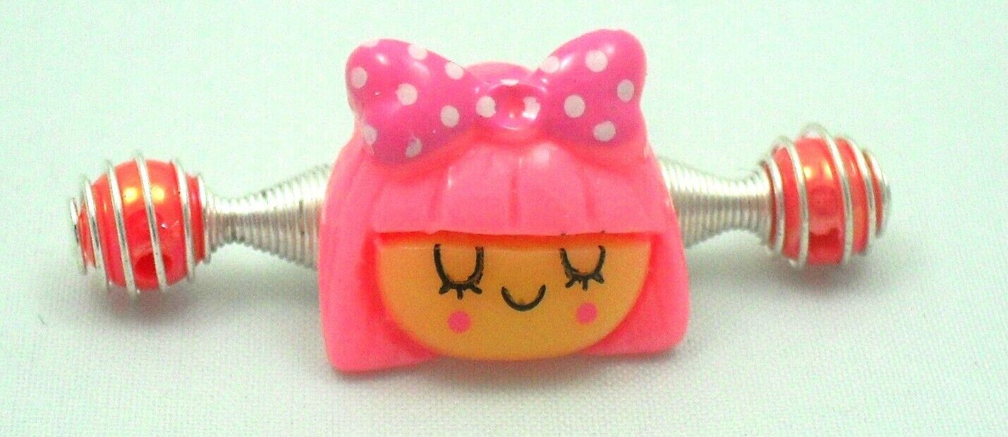 4 lot Hair Clip Pink Fun Little Doll Small Girlie Bow Spring BABY Toddler EASY