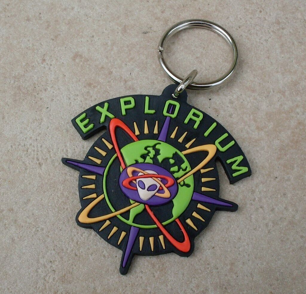 Megaplex KeyChain Ring Sci-Fi Colorful Alien UFO Rubber Lightweight Simple Keys