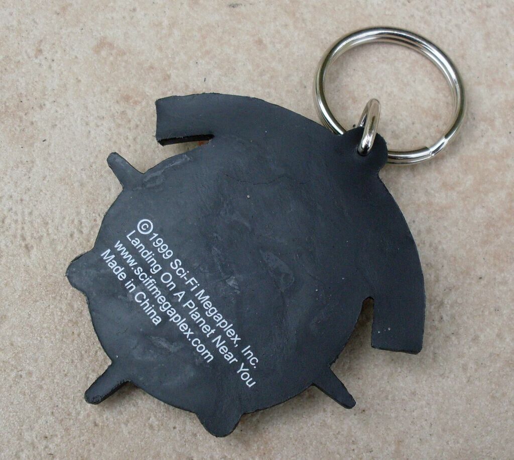 Megaplex KeyChain Ring Sci-Fi Colorful Alien UFO Rubber Lightweight Simple Keys