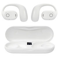 iLive 16mm Driver Clear Truly Wireless Open Ear Earbuds Sweatproof Compact White